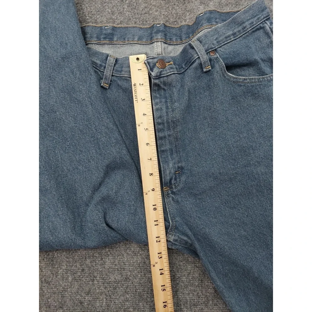 Wrangler Jeans Mens 38x36 Blue Cotton Straight Leg Work Wear Western Denim‎